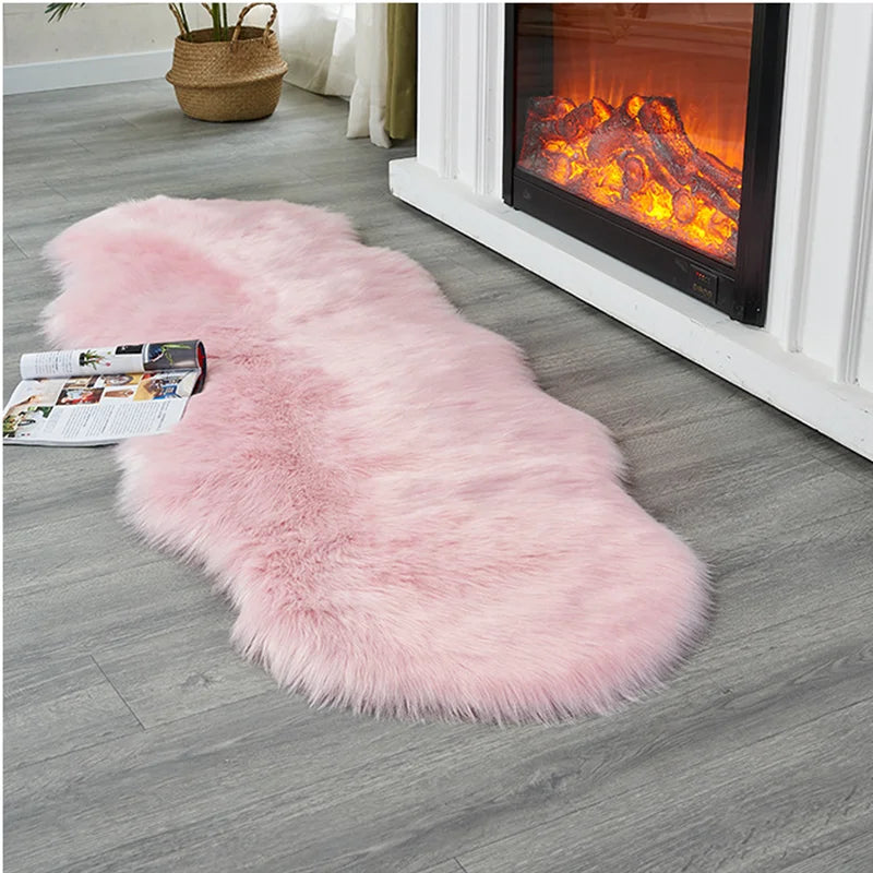 FORSWAN Faux Fur Sheepskin Area Rug for Bedroom Nursery Living Room