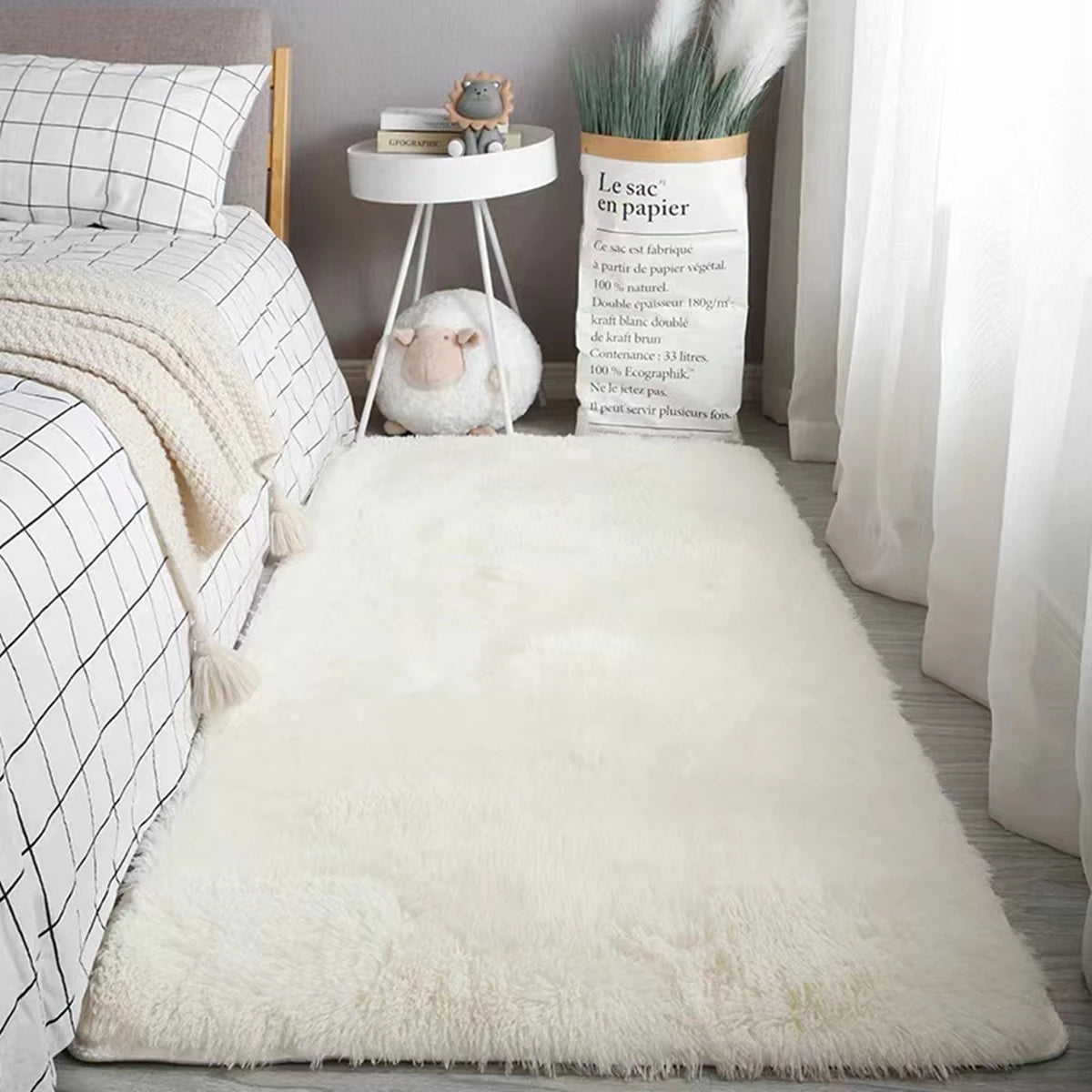 Tie-Dye Fluffy Shag Area Rug for Bedroom Living Room Nursery Floors