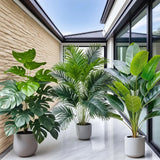 3pcs Large Artificial Areca Palm Plant with 36 Leaves Tropical Potted Plants Suitable for Indoor Garden Decoration Potted Plant