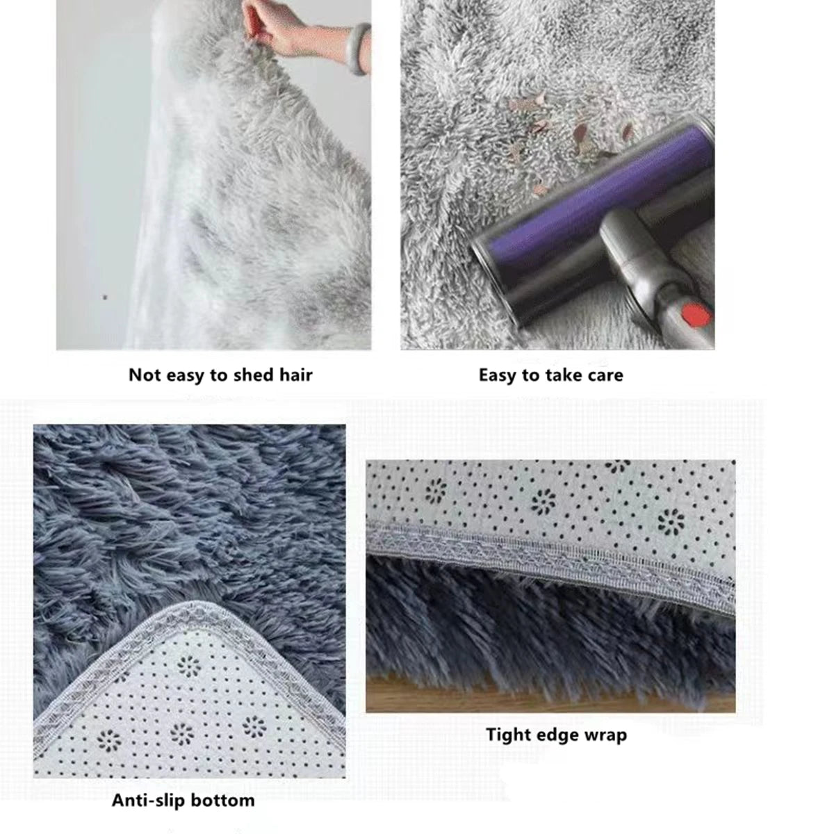 Tie-Dye Fluffy Shag Area Rug for Bedroom Living Room Nursery Floors