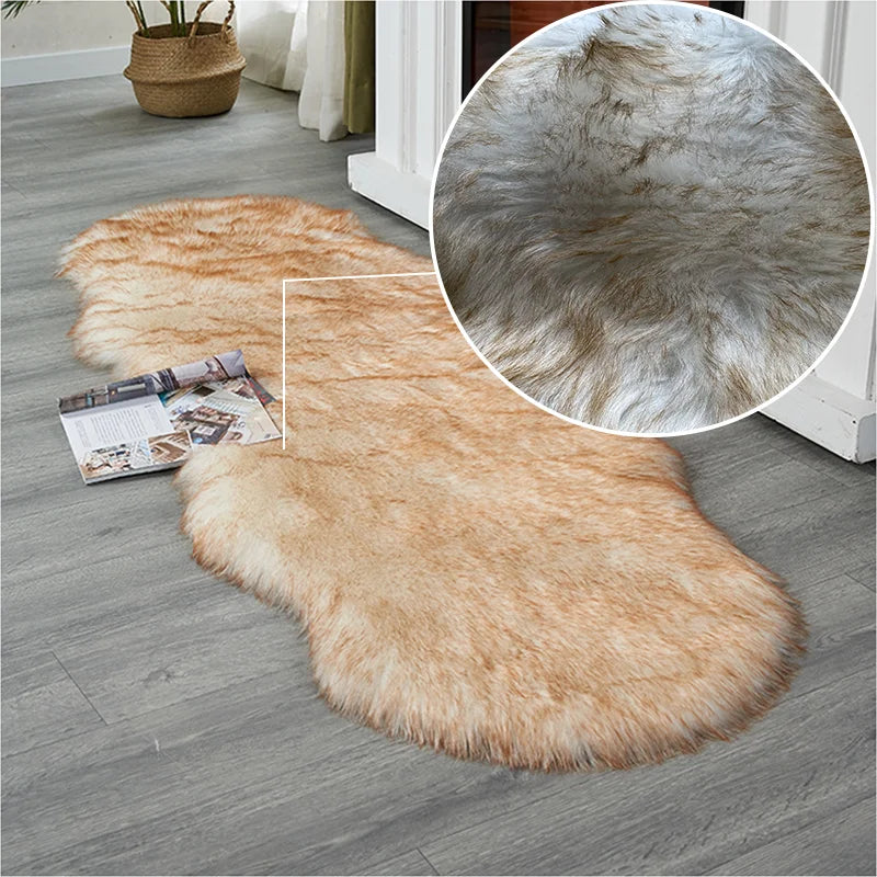 FORSWAN Faux Fur Sheepskin Area Rug for Bedroom Nursery Living Room