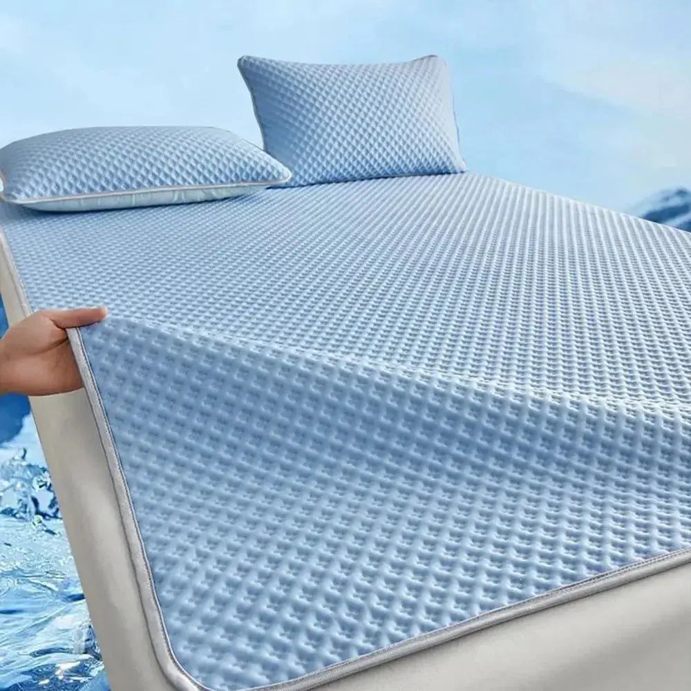 Cooling Mattress Pad Ice Silk Breathable Sleep Mat Bedroom