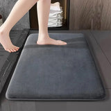 Super Absorbent Coral Velvet Bath Mat Anti-Slip Shower Floor Door Rug