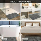 3D Cobblestone Embossed Memory Foam Bath Mat Non-Slip Quick Dry Rug
