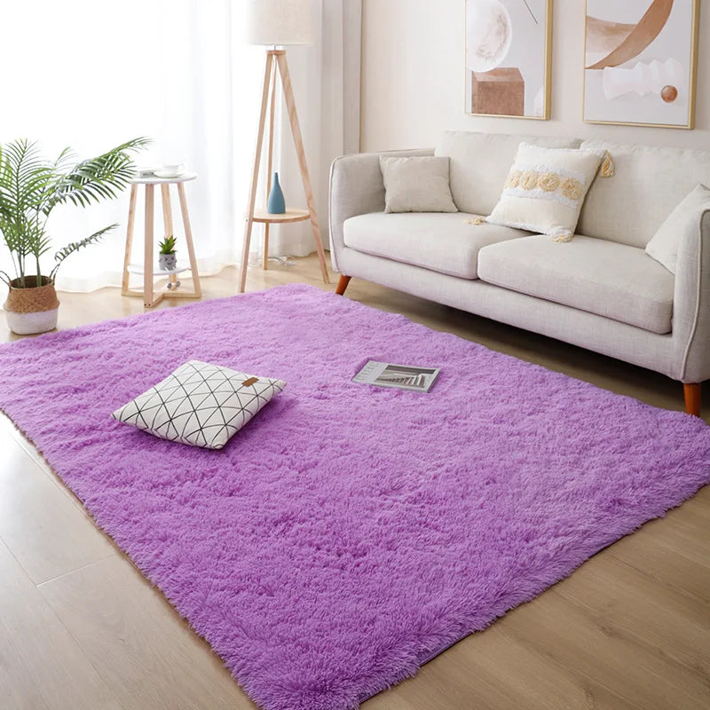 Fluffy Faux Fur Hall Carpet for Living Room Bedroom Kids Room Dorm
