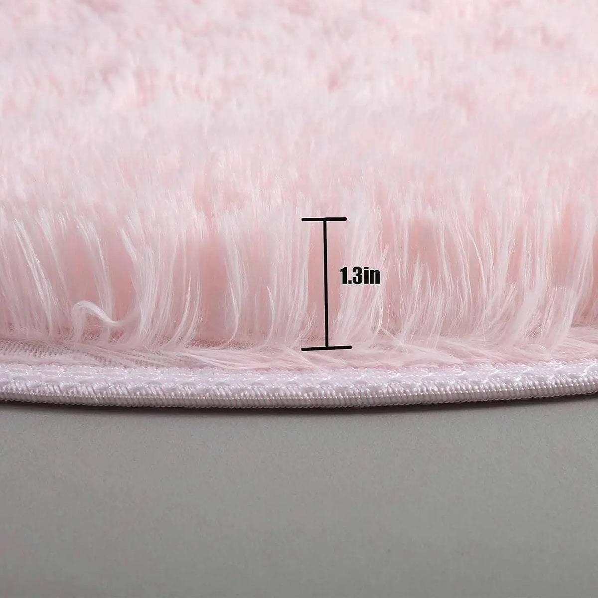 Fluffy Round Area Rug for Kids Girls Bedroom Nursery Playroom Floor