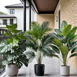 3pcs Large Artificial Areca Palm Plant with 36 Leaves Tropical Potted Plants Suitable for Indoor Garden Decoration Potted Plant