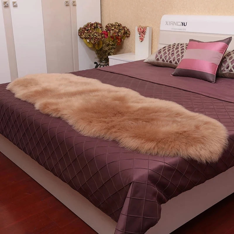 FORSWAN Faux Fur Sheepskin Area Rug for Bedroom Nursery Living Room