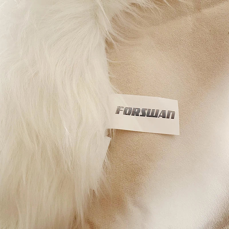FORSWAN Faux Fur Sheepskin Area Rug for Bedroom Nursery Living Room