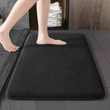 Super Absorbent Coral Velvet Bath Mat Anti-Slip Shower Floor Door Rug