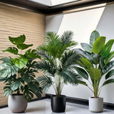 3pcs Large Artificial Areca Palm Plant with 36 Leaves Tropical Potted Plants Suitable for Indoor Garden Decoration Potted Plant