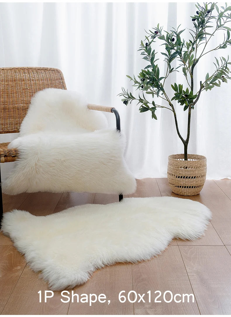FORSWAN Faux Fur Sheepskin Area Rug for Bedroom Nursery Living Room