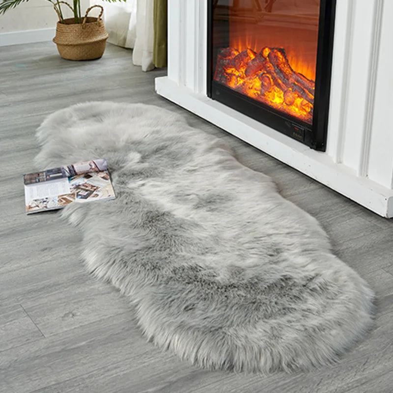 FORSWAN Faux Fur Sheepskin Area Rug for Bedroom Nursery Living Room