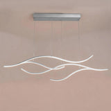 Curved LED Pendant Light Wavy LED Metal Ceiling Light