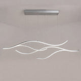 Curved LED Pendant Light Wavy LED Metal Ceiling Light