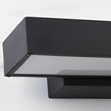LED Linear Wall Light Outdoor Black Rectangular Lamp