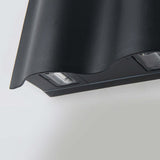 Wavy Black LED Up Down Outdoor Wall Sconce for Porch Patio Villa