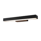 LED Linear Wall Light Outdoor Black Rectangular Lamp