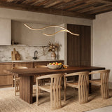 Curved LED Pendant Light Wavy LED Metal Ceiling Light