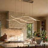 Curved LED Pendant Light Wavy LED Metal Ceiling Light