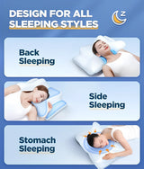 Memory Foam Neck Pillow for Cervical Support and Better Sleep