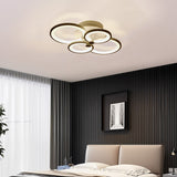 Multi Ring Ceiling Lights Elegant Unique Overlapping Rings Lamp