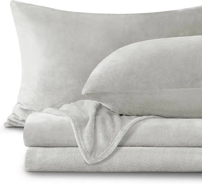 Flannel Fleece Bedding Set Sheet and Pillowcases Cozy Warm