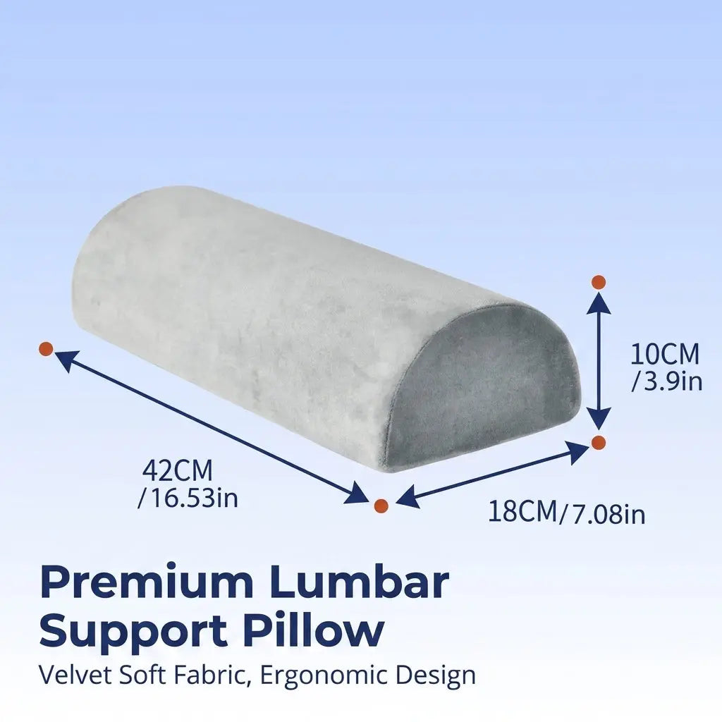 Half Moon Bolster Pillow for Legs Support Comfort Bed Rest