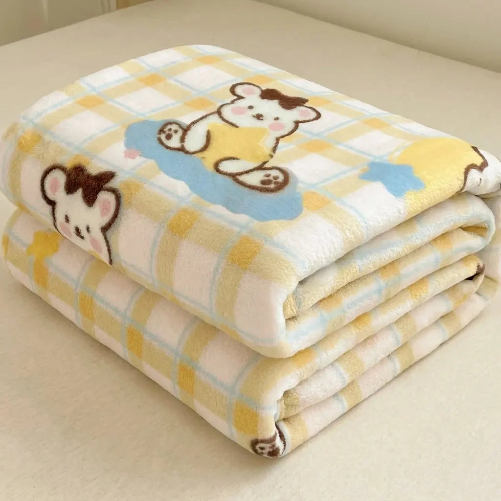 Cloud Velvet Blanket Soft Plush Printed Throw Bedroom