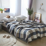 Boho Cotton Quilt Lightweight Bedroom Bedding Pink Blue