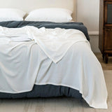 Bamboo Cooling Blanket Breathable Lightweight Bedroom Throw