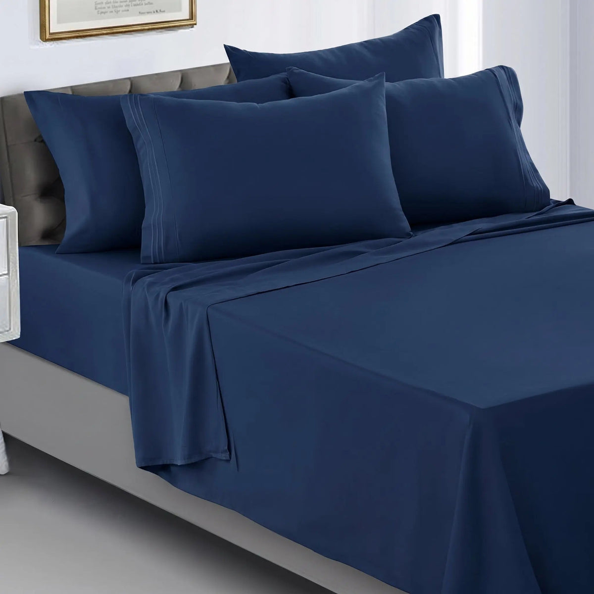 Brushed Bedding Set 4 Piece Soft Sheets Twin Full Queen King