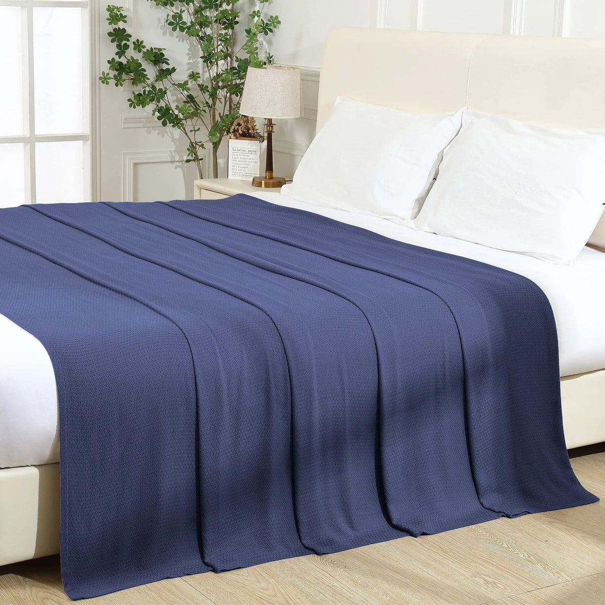 Bamboo Cooling Blanket Breathable Lightweight Bedroom Throw