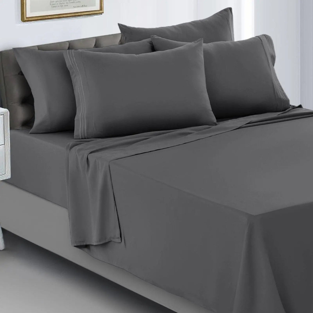 Brushed Bedding Set 4 Piece Soft Sheets Twin Full Queen King