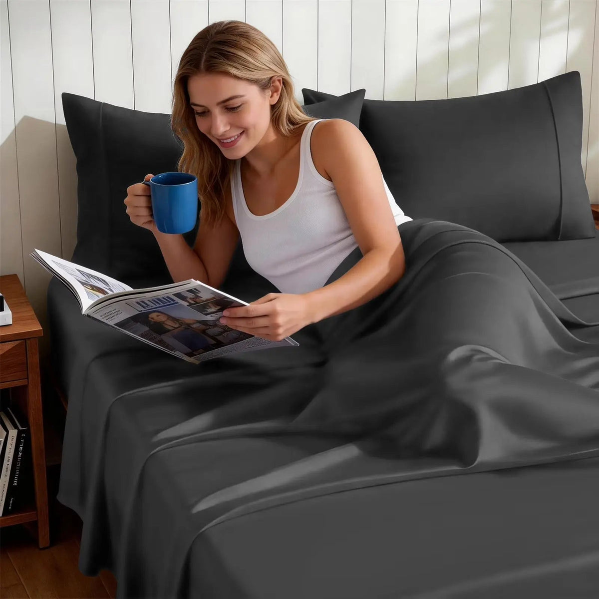 Brushed Bedding Set 4 Piece Soft Sheets Twin Full Queen King