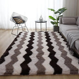 Nordic Fluffy Long Hair Area Rug for Bedroom Kids Room and Bedside