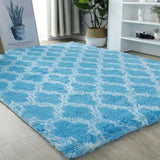 Nordic Fluffy Long Hair Area Rug for Bedroom Kids Room and Bedside