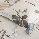 Botanical Bedding Set 4 Piece Cotton Reversible Print Decor