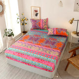 Boho Fitted Sheet Soft Printed Breathable Bedroom Bedding