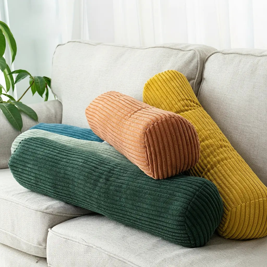 Knit Bolster Cushion Decorative Support Bed Sofa Chair