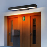 LED Linear Wall Light Outdoor Black Rectangular Lamp