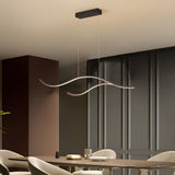 Curved LED Pendant Light Wavy LED Metal Ceiling Light