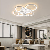Multi Ring Ceiling Lights Elegant Unique Overlapping Rings Lamp