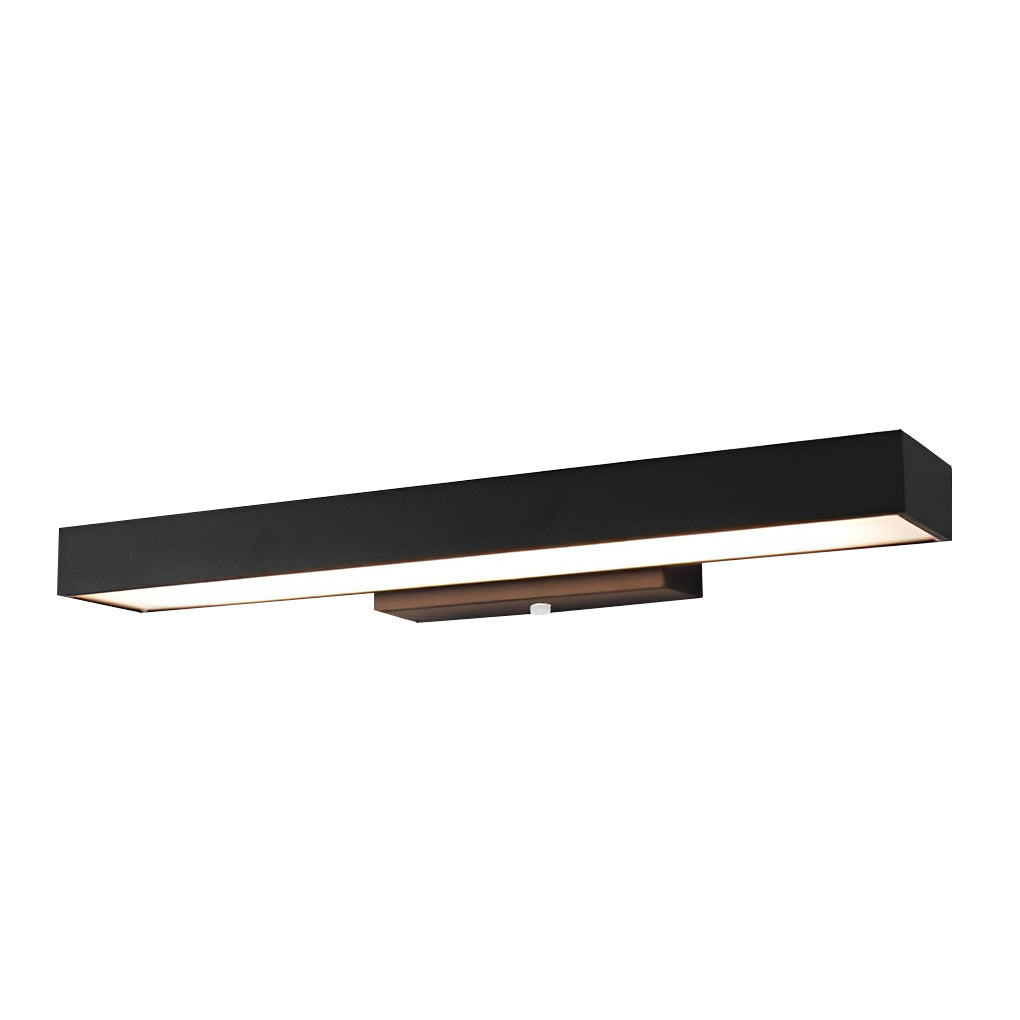 LED Linear Wall Light Outdoor Black Rectangular Lamp