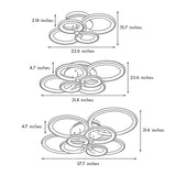 Multi Ring Ceiling Lights Elegant Unique Overlapping Rings Lamp