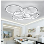 Multi Ring Ceiling Lights Elegant Unique Overlapping Rings Lamp