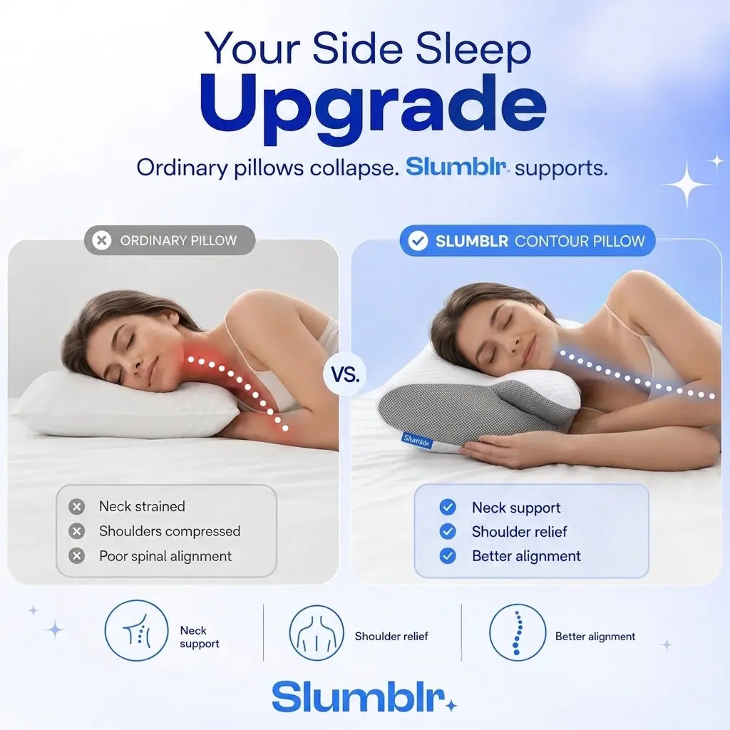 Contour Memory Foam Neck Pillow for Cervical Sleep Support