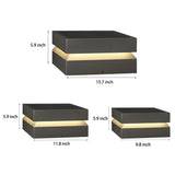 Square Black Solar Post Lights for Outdoor Deck Pillar Lighting