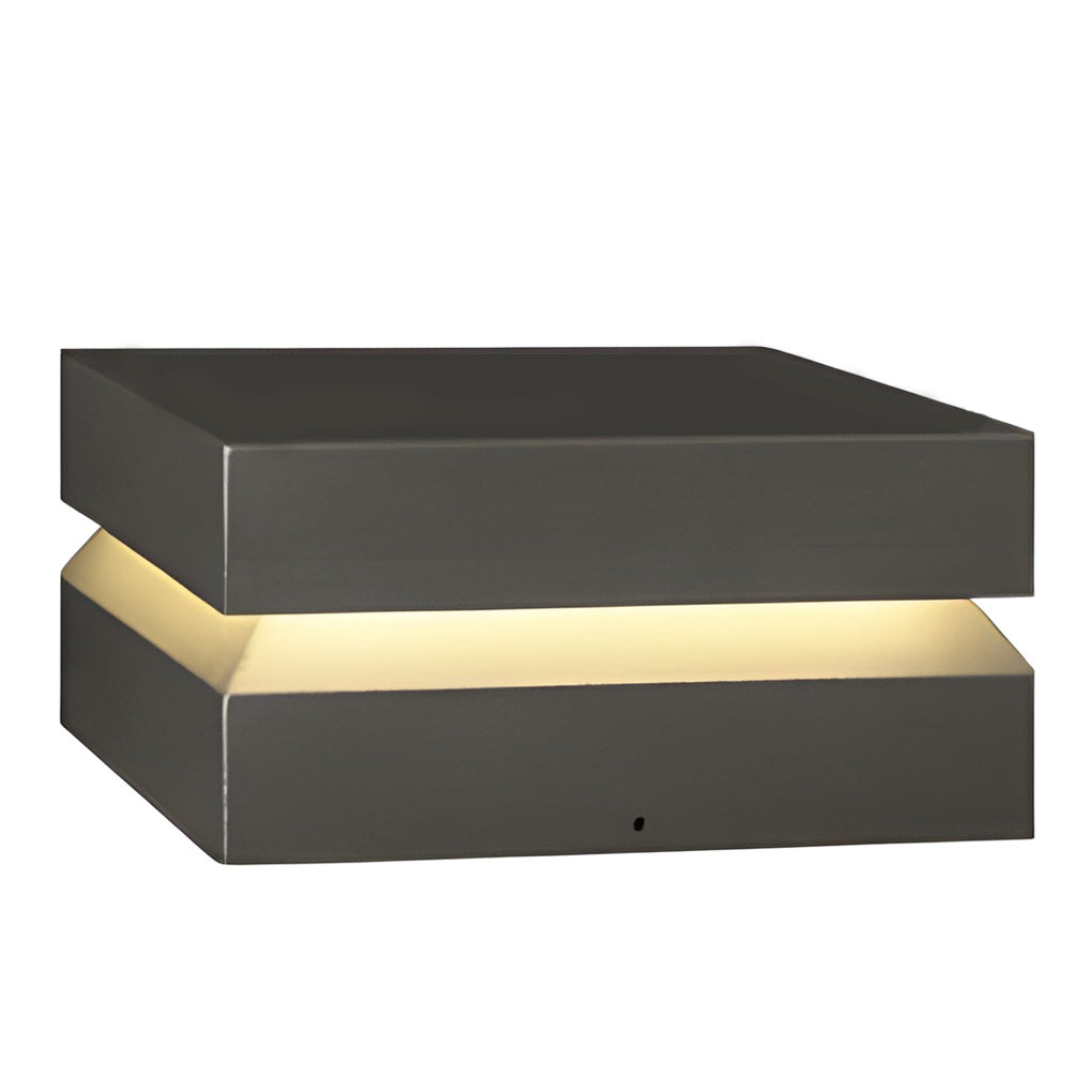 Square Black Solar Post Lights for Outdoor Deck Pillar Lighting
