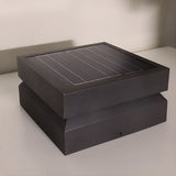 Square Black Solar Post Lights for Outdoor Deck Pillar Lighting